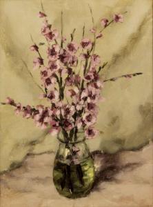 VAN ROOY C.M 1895,Still life - vase of pink flowers,Maynards CA 2016-06-22