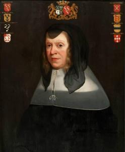 van ROSSUM Jan 1630-1673,Portret van Mechteld Catharina van Santen,Venduehuis NL 2014-11-12