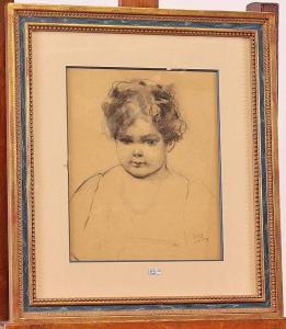 van ROY Dolf 1858-1943,Portrait de petite fille,VanDerKindere BE 2023-09-05