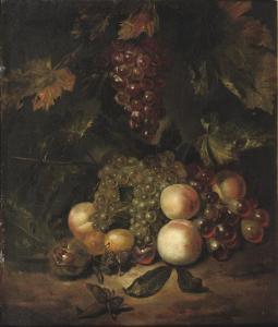 van ROYEN Willem Frederik,Black and white grapes, peaches, plums, chest- and,Christie's 2009-10-13