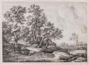 van RUISDAEL Jacob Isaaksz 1628-1682,Stecher, Hirten mit Kühen in Waldlandsch,1806,Palais Dorotheum 2016-11-17
