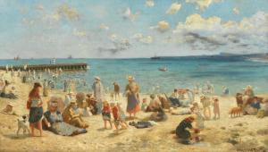 van RUITH Horace 1839-1923,Sunshine on the sands, Lowestoft,Bonhams GB 2023-09-27