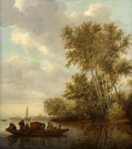 Van RUYSDAEL Salomon 1602-1670,Le passage du bac,Artcurial | Briest - Poulain - F. Tajan 2024-03-20