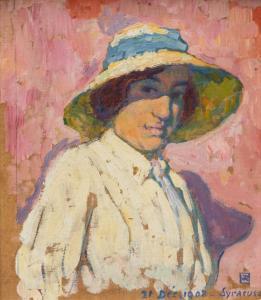 VAN RYSSELBERGHE Theo,A portrait of the artist's daughter Elisabeth,1908,Venduehuis 2023-11-14