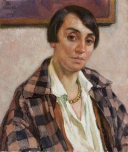 VAN RYSSELBERGHE Theo 1862-1926,Portrait of Mrs. Elisabeth Van Rysselberghe,1926,De Vuyst 2016-03-05
