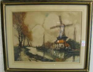 VAN SANTEN J 1900-1900,The River in Flanders,O'Gallerie US 2008-09-22