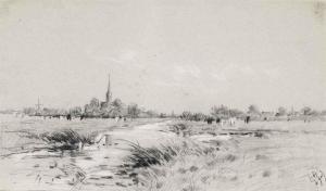 VAN SANTEN KOLFF Jacques 1848-1896,A polder landscape near Noortdorp,Christie's GB 2015-05-13