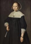 van SANTVOORT Dirck Bontepaert 1610-1680,Portrait de jeune fille tenant un éven,1639,Audap-Mirabaud 2014-03-21