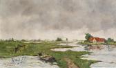 VAN SCHAIK Kees 1900-1900,Water landscape,1948,Glerum NL 2009-12-02