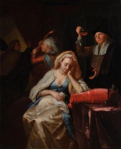 van SCHALCKEN Godfried 1643-1706,The Doctor's Visit,Sotheby's GB 2024-02-01
