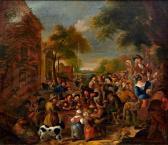 van SCHENDEL Bernardus 1649-1709,Une foire de village,Mercier & Cie FR 2019-03-31