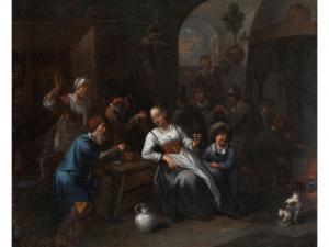 van SCHENDEL Bernardus 1649-1709,WIRTSHAUSSZENE,Hampel DE 2023-09-28