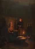 van SCHENDEL Petrus 1806-1870,Candlelit street scene with woman sellin,The Cotswold Auction Company 2015-12-15