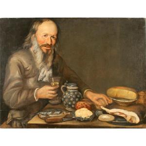 van SCHOOTEN Floris Gerritsz. 1587-1665,Bevitore in Interno di cucina,Galleria Sarno IT 2023-03-15