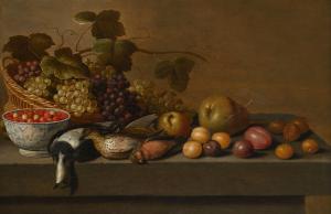 van SCHOOTEN Floris Gerritsz. 1587-1665,STILL LIFE WITH GAME BIRDS AND FRUIT,Dreweatts GB 2023-10-18