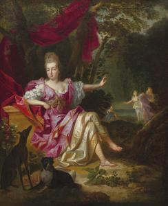 van SCHUPPEN Jacob Souppen 1670-1751,Portrait de femme en Diane,Christie's GB 2023-11-17