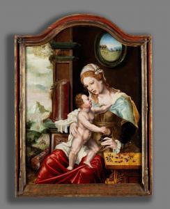 van SCOREL Jan 1495-1562,MADONNA MIT DEM KIND,Hampel DE 2023-03-30