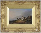 VAN SEVERDONCK Franz 1809-1889,Chickens, Chicks, Rabbits and Ducks in a Farmyar,1889,Brunk Auctions 2018-05-12