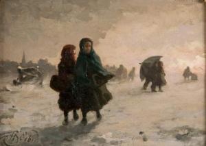 van sibert h 1800-1800,Promenade sous la neige,1880,Mercier & Cie FR 2010-02-21