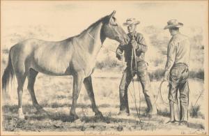 van SOELEN Theodore 1890-1964,Bridling the Buckskin,Santa Fe Art Auction US 2024-03-13