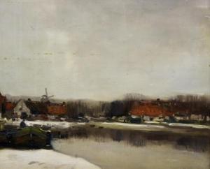 van SOEST Louis Willem 1867-1948,Dorpsgezicht in de winter,Venduehuis NL 2022-10-11