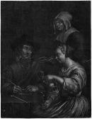 van SOMER Jan 1645-1699,Zwei Frauen und ein Mann in einem Wirtshaus,Galerie Bassenge DE 2015-11-26