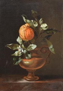 van SON Jan Frans 1658-1700,A STILL LIFE WITH ORANGE BLOSSOM IN AN URN ON A ST,Dreweatts 2023-06-14