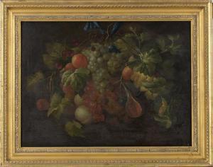 van SON Joris 1623-1667,Still Life with Grapes, Peaches, Summer Berrie,19th century,Tooveys Auction 2019-09-11