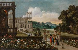 Van STALBEMT Adriaen 1580-1662,Park landscape with palace,1630,im Kinsky Auktionshaus AT 2016-10-19