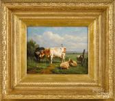 VAN STARKENBORGH William T 1800-1800,landscape, with cows and sheep,1862,Pook & Pook US 2020-06-20