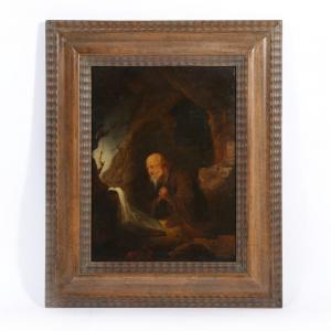 van STAVEREN Jan Adriaensz.,a hermit kneeling in prayer in a cave,Ripley Auctions 2024-03-30