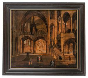 van STEENWIJK Hendrik II 1580-1649,Interno di cattedrale,Wannenes Art Auctions IT 2022-11-29