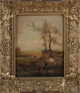 van Steenwijk P.H,Romantisch landschap met vee en figuren,1880,Twents Veilinghuis NL 2017-07-14