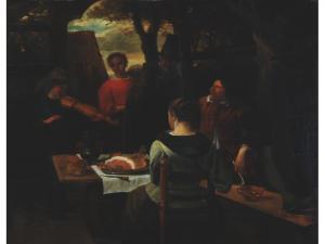 VAN STEIN 1800,Figures around a table,Capes Dunn GB 2014-09-30