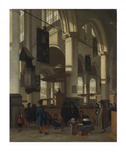 VAN STREEK HENDRIK 1659-1719,A view of the interior of the Oude Kerk, Delft,Christie's GB 2019-10-29
