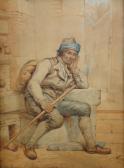 van STRY Abraham II 1790-1840,A weary traveller holding a staff and carrying a r,Dickins 2007-11-10