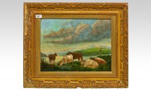van STRY Abraham II 1790-1840,Pastoral scene with cattle resting by a river,Gerrards GB 2013-01-24