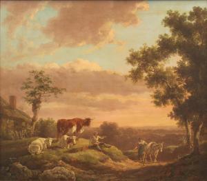 Van STRY Jacob 1756-1815,A herdsman resting with his cattle, and a woman tr,Bonhams GB 2024-02-12