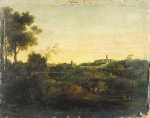 van SWANEVELT Hermann 1600-1655,Capriccio di città laziale,Christie's GB 2000-12-04