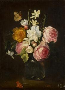 Van THIELEN Jan Philips,Still life of roses, daffodils, rosemary and other,Sotheby's 2023-07-06