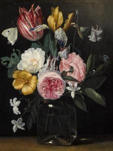 Van THIELEN Jan Philips,Still life of roses, tulips, an iris, Spanish jasm,Sotheby's 2023-07-06