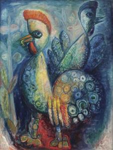 van TIEL Quirijn 1900-1967,Two roosters,1948,Christie's GB 2014-06-17