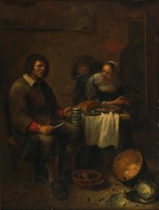 van TILBORG Gillis II 1625-1678,Peasants at a table,Palais Dorotheum AT 2022-11-10