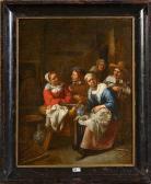 Van TILBORG Gillis II 1625-1678,Scène d\`auberge,1658,VanDerKindere BE 2018-10-16