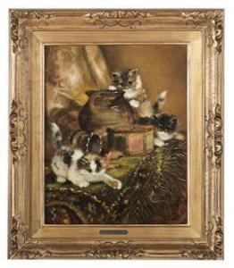 VAN TRIRUM Johannes Wouterus 1924-2011,Cats at Play,New Orleans Auction US 2021-10-24