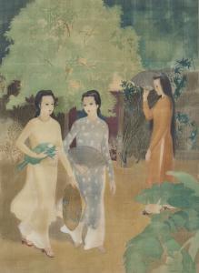 van ty Nguyen 1917-1992,WOMEN IN A GARDEN,1939,Sotheby's GB 2019-04-01