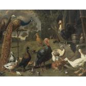 Van UTRECHT Adriaen,PEACOCK AND PEAHEN ON A PERCH, TURKEYS, A PHEASANT,1652,Sotheby's 2011-01-26