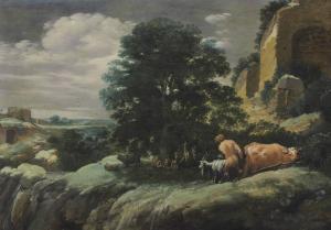 van UYTTENBROECK Moyses 1600-1646,An arcadian landscape,1626,Christie's GB 2013-06-05