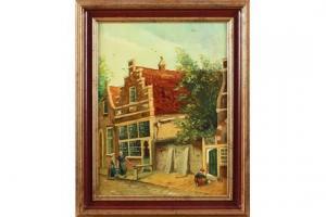 van VEEN Stuyvesant 1910-1977,Cityscape with figures,Twents Veilinghuis NL 2015-07-03