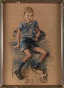 van VEEN Stuyvesant 1910-1977,Portrait of a young boy,Eldred's US 2022-11-03